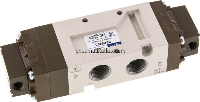 5/3-Wege Pneumatikventil, G 3/8", Mittelstellung entlüftet