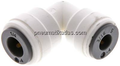 Winkel-Steckanschluss 1/4" (6,35 mm)-3/16" (4,76 mm), IQS-LE (EPDM-Dichtung)