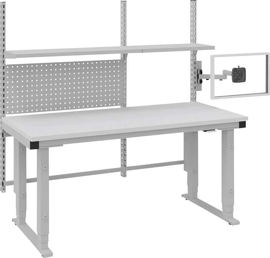 Systemtisch Multi4easy B1685xT800xH730-1320 mm Tischplatte Melamin elektr. verstellbar