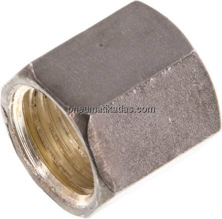 Überwurfmutter f. Schneidringverschr. 6 S (M14x1,5), Klemmring 1.4571 (NC)