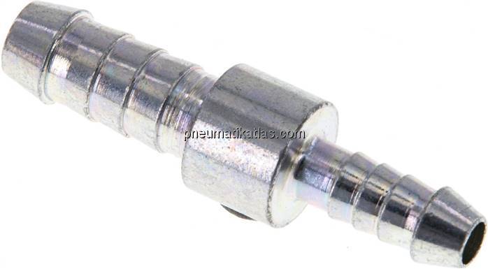 Schlauchverbinder 7 - 8mm / 5 - 6mm, Stahl verzinkt