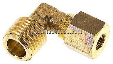 Winkel-Klemmringverschraubung R 1/4"-6 (M10x1)mm, Messing