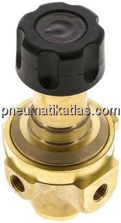 Druckregler, Messing, G 1/4", 0,5 - 8bar (nicht rücksteuerbar)