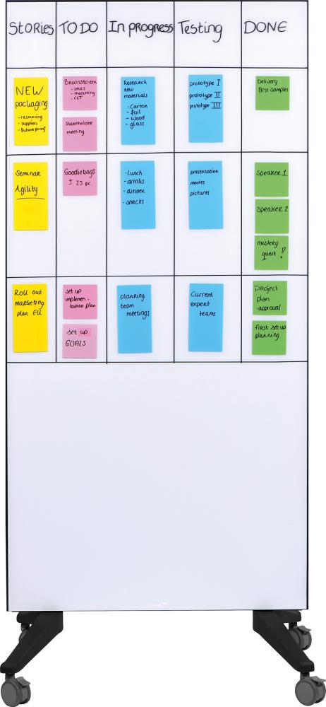 Mobile Glasboard white