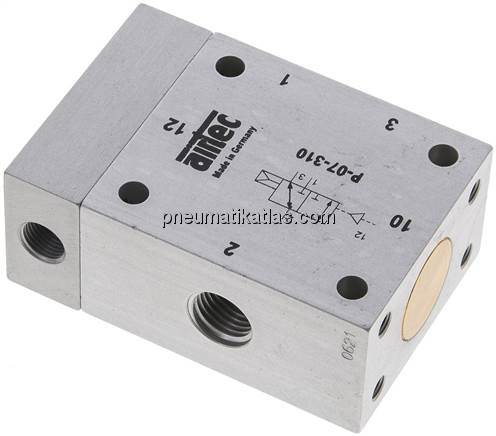 3/2-Wege Pneumatikventil, G 1/4", Luftfeder (NC), ATEX-Zulassung