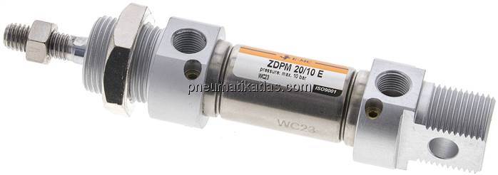 ISO 6432-Zylinder, doppeltwirkend, Kolben 20mm,Hub 10mm