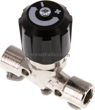 Nadel-Absperrventil, Messing vernickelt, G 1/8", PN 18