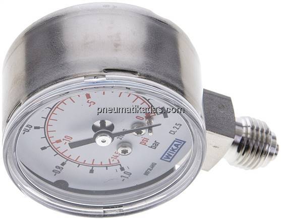 ES-Manometer senkrecht, 50mm, -1 bis 0 bar, G 1/4"