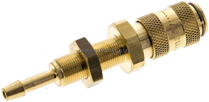 Schott-Kupplungsdose (NW2,7) 3mm Schlauch, Messing