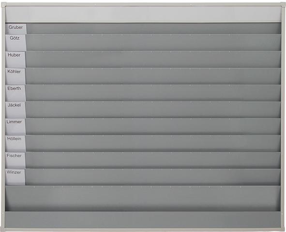 Planungstafel 1580 x 1757 mm 15 Schienen, A 4 grau