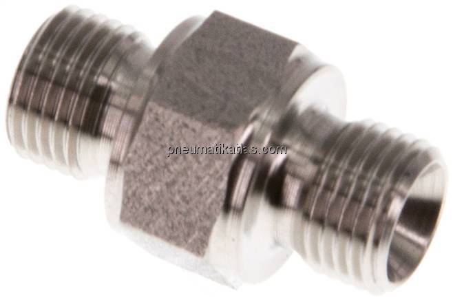 Hydraulik-Doppelnippel G 1/8"-G 1/8", 1.4571