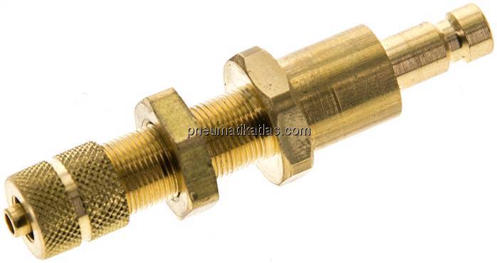 Schott-Kupplungsstecker (NW2,7) 4,3x3mm Schlauch, Messing