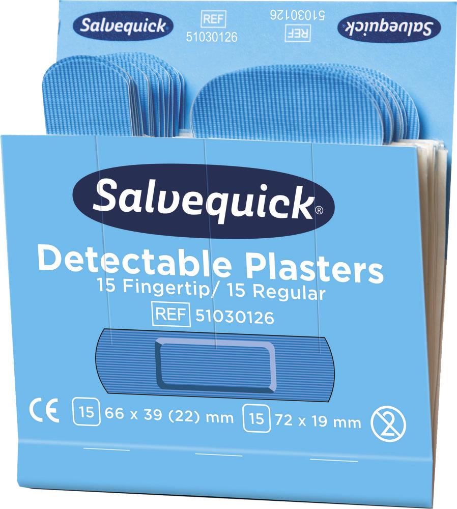 Salvequick Nachfüllp. Strip-Fingerkuppe, detektierbar 35 Stück