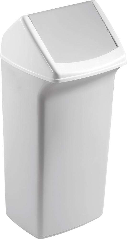 Wertstoffsammler 40l weißinkl. Deckel, grau