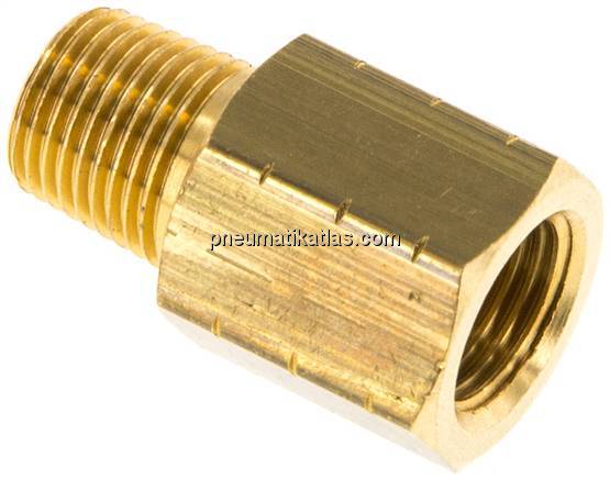 Reduziernippel R 1/8"(AG)-NPT 1/8"(IG), Messing