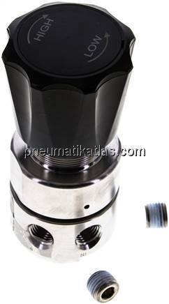 Hochdruck-Druckminderer, NPT 1/4", 0,1 - 3,5 bar, 1.4404