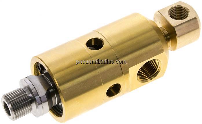 Drehdurchführ. G 3/8"-G 1/4", Welle-Rohr G 3/8"-9mm