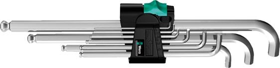 Winkelschraubendreher- Satz extrakurzer Schenkel9-teilig 1,5-10mm Wera