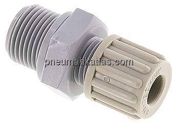 Gerade Verschraubung G 3/8"-8x6mm, PA