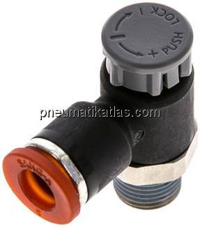 Kompakt-Drosselventil R 1/8"-6mm,zuluftregelnd