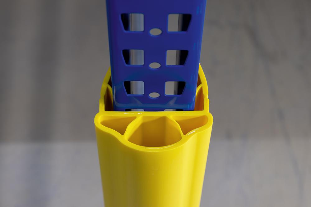 Regalanfahrschutz Alfa gelb H600 mm B75-100 mm