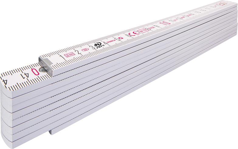 Gliedermaßstab Buche 2mx16mm weiss Typ 1407 Stabila