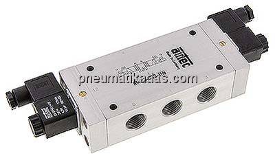5/3-Wege Magnetventil, G 1/2", Mittelstellung entlüftet, 24 V AC