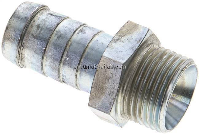 Schlauchnippel G 5/8" AG, 17 - 18mm, Stahl verzinkt