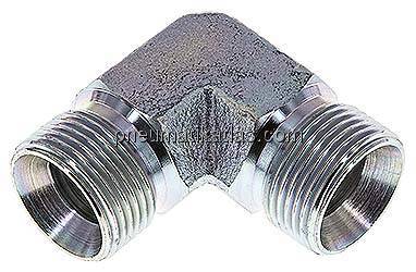 90°-Winkel, 60°Konus G 3/4"-G 3/4" (AG), Stahl verzinkt