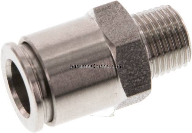 Gerader Steckanschluss R 1/8"-8mm, IQS-Edelstahl