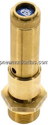 TÜV-Sicherheitsventil G 3/4" (DN10), 27,60 bar, Messing