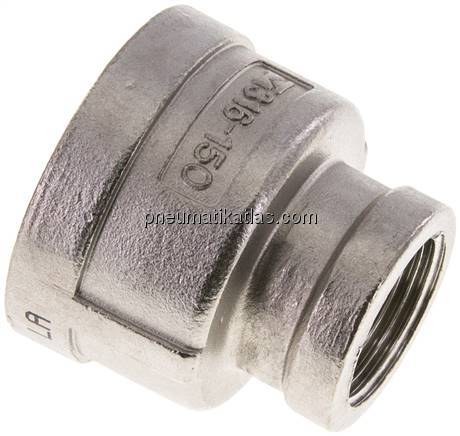 Rundmuffe NPT 1-1/4"-NPT 3/4", 1.4408