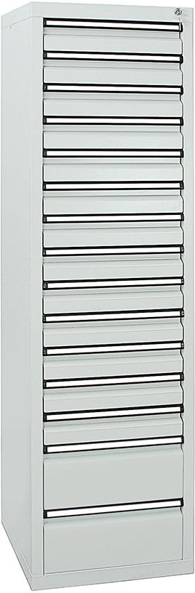 Schubladenschrank 15 SLR 1800x500x500 mm grau stumpf