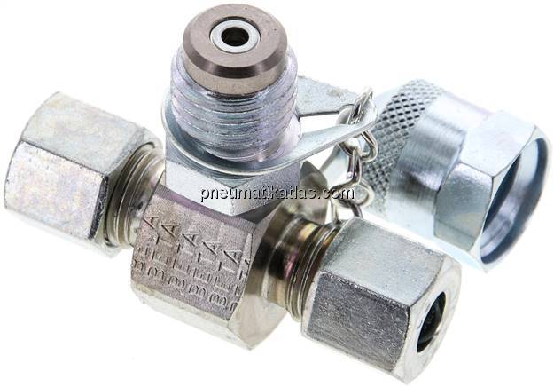 Messanschluss M16x2, 8 L (M14x1,5)-HD-Verschraubung, Stahl verzinkt