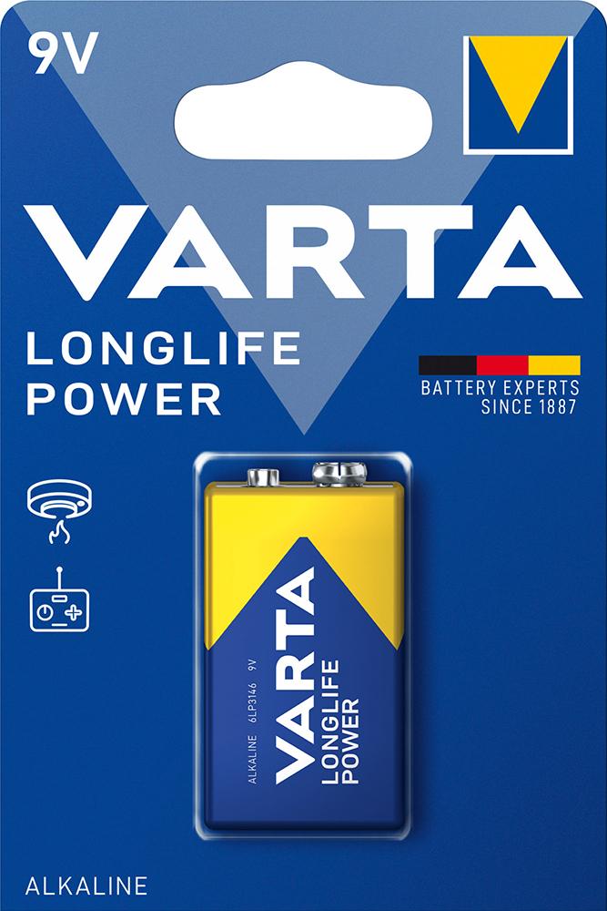 Batterie LONGLIFE Power 9 V E-Block Blister a 1 Stück VARTA