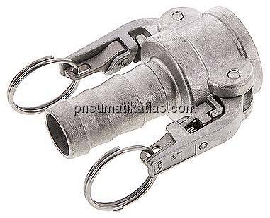 Sicherheits-Kamlock-Kupplung (C) 25 (1")mm Schlauch, Edelstahl (1.4408)