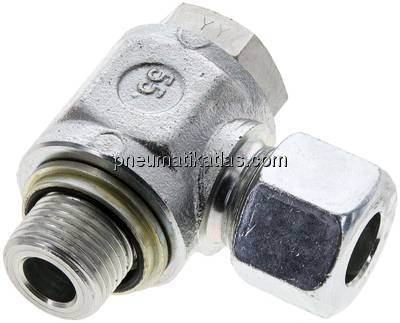 Winkel-Schwenkverschraubung G 1/2"-14 S (M22x1,5), Stahl verzinkt