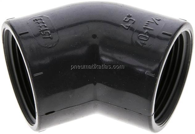 45°-Winkel Rp 1-1/4" (IG), PVC-U