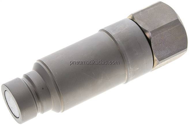 Flat-Face-Stecker mit Druckeleminator, G 1", Größe 4