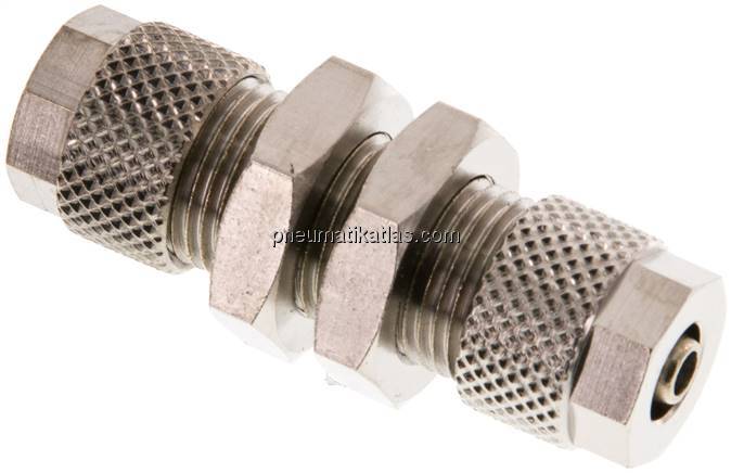 Schott-Verschraubung 8x6 - 6x4mm, Messing vernickelt