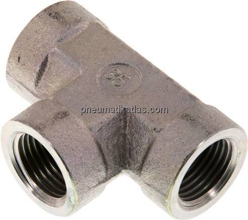 Hochdruck T-Stück G 1/2" (IG), Stahl verzinkt