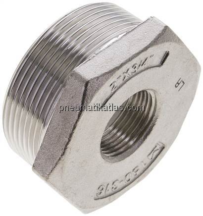 Reduziernippel R 2"(AG)-Rp 3/4"(IG), 1.4408