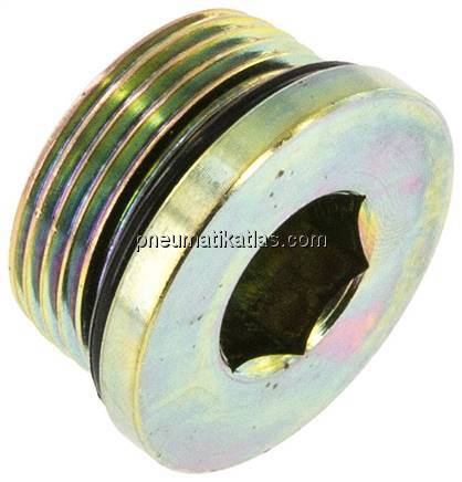 HD-Verschlussstopfen Innenskt. UN 1-5/16"-12, Stahl verzinkt