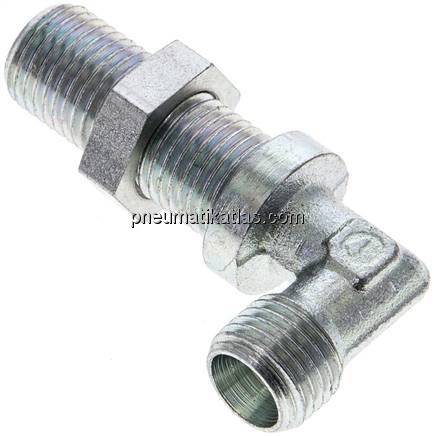 Winkel-Schott-Schneidringverschr. 8 L (M14x1,5), ohne Mutter & Schneidring, Stah