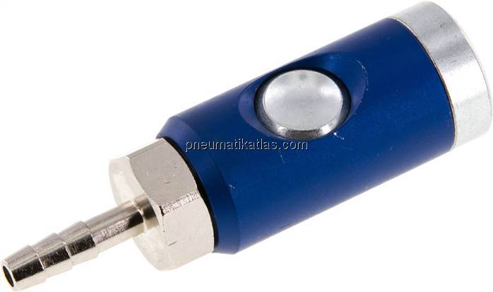 Sicherheits-Druckknopfkupplung (NW7,2), 6 (1/4")mm Schl., Stahl verzinkt