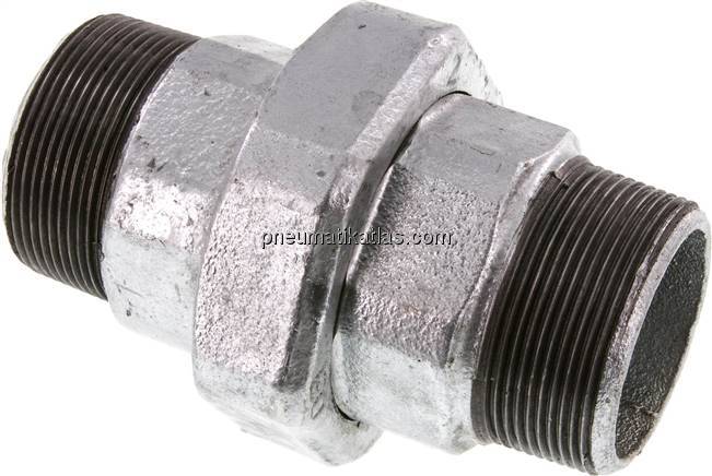 Doppelnippel trennbar R 2"-R 2", Temperguss verzinkt