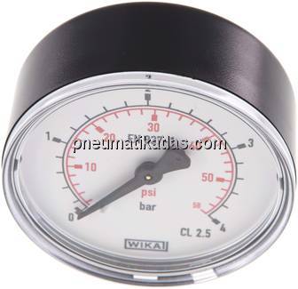 Manometer waagerecht (KU/Ms), 63mm, 0 - 4 bar, G 1/4"