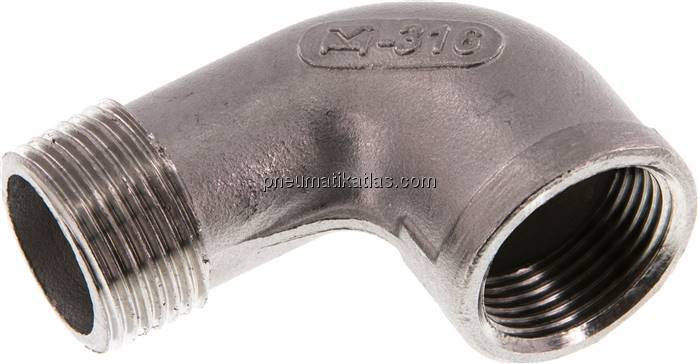 90°-Einschraubwinkel Rp 3/4"(IG)-R 3/4"(AG), 1.4408