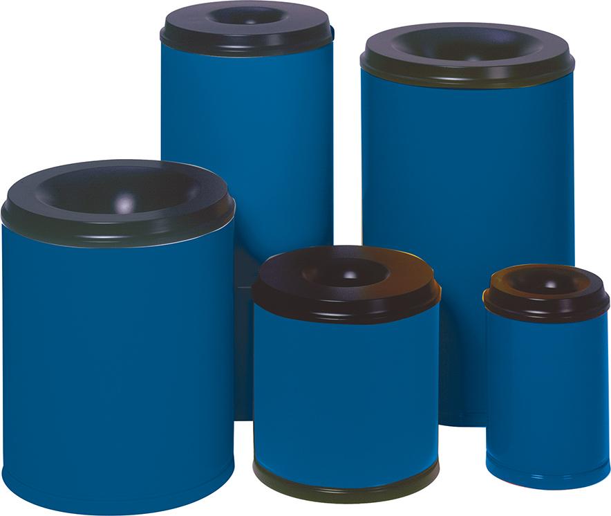 Papierkorb 110 l blau selbstlöschend VAR