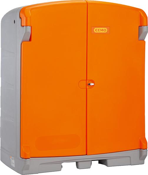 PE-Gefahrstoffdepot 220/2Gehäuse grau / Türen orange